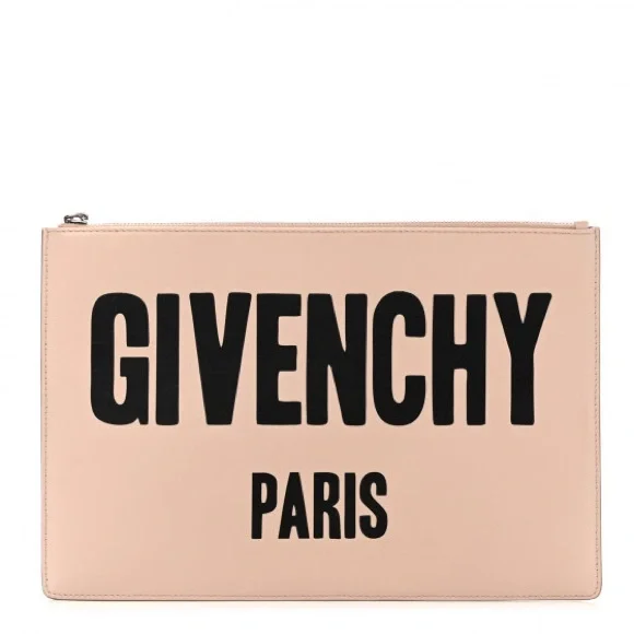 Givenchy Calfskin Logo Zip Pouch Pink - Picture 7 of 8